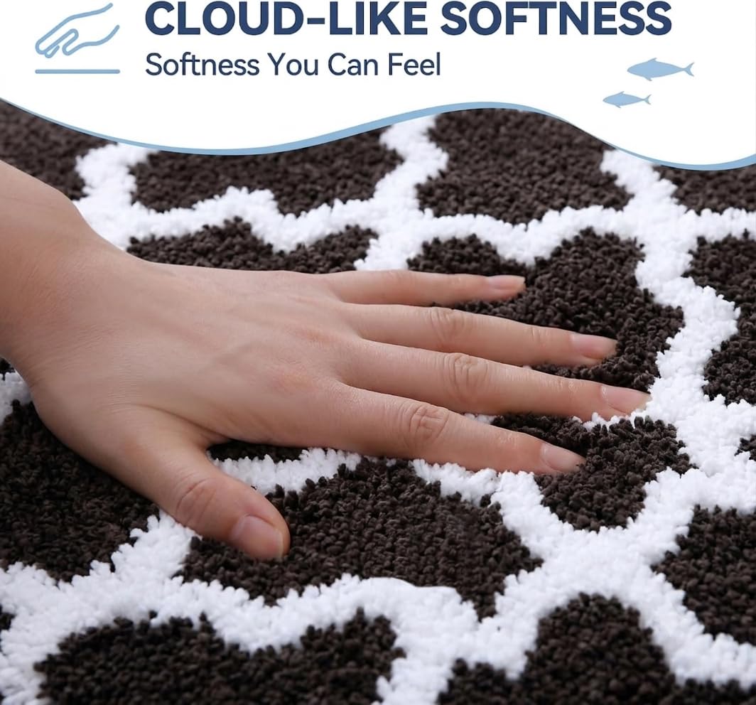 Microfiber Bath Mat 40x60 cm, Blue | Soft, Anti-Slip, Pack of 1