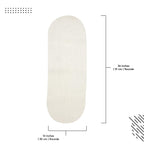Table Runner Oval, Linen Textured Table Runner for Dining Table, 30x91 cm Farmhouse Boho Table Decor for Home Kitchen, Everyday Wedding Party Holiday Table Setting (Beige & Off-White)
