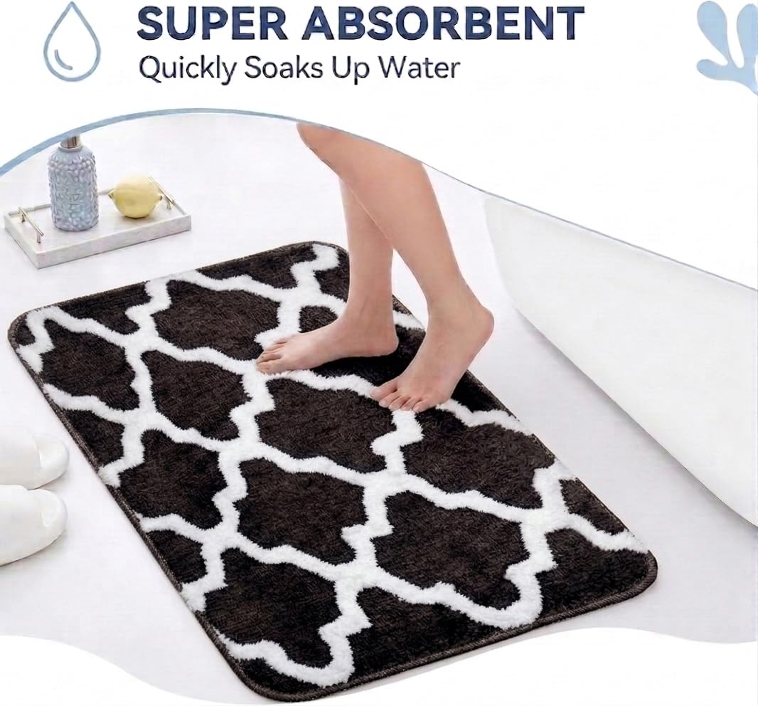 Microfiber Bath Mat 40x60 cm, Blue | Soft, Anti-Slip, Pack of 1