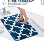 Microfiber Bath Mat 40x60 cm, Blue | Soft, Anti-Slip, Pack of 1