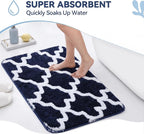 Microfiber Bath Mat 40x60 cm, Blue | Soft, Anti-Slip, Pack of 1