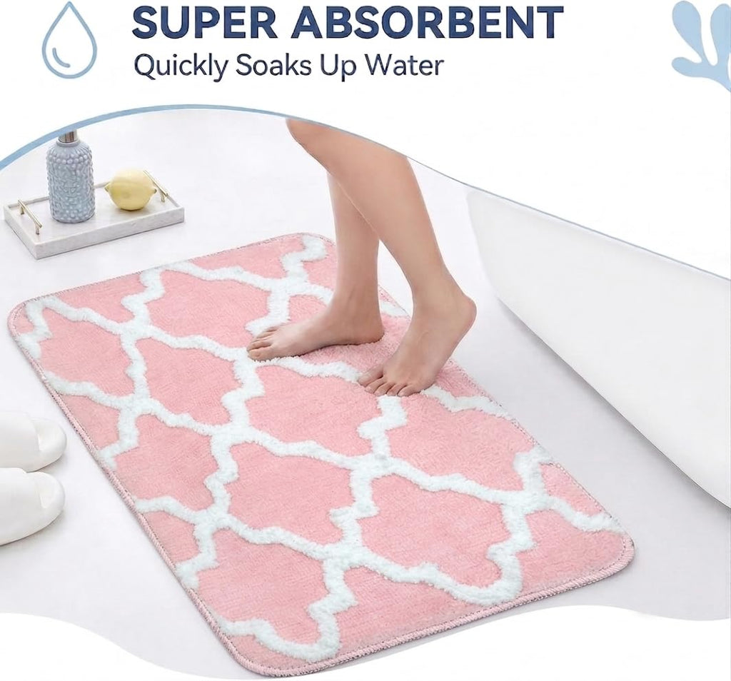 Microfiber Bath Mat 40x60 cm, Blue | Soft, Anti-Slip, Pack of 1