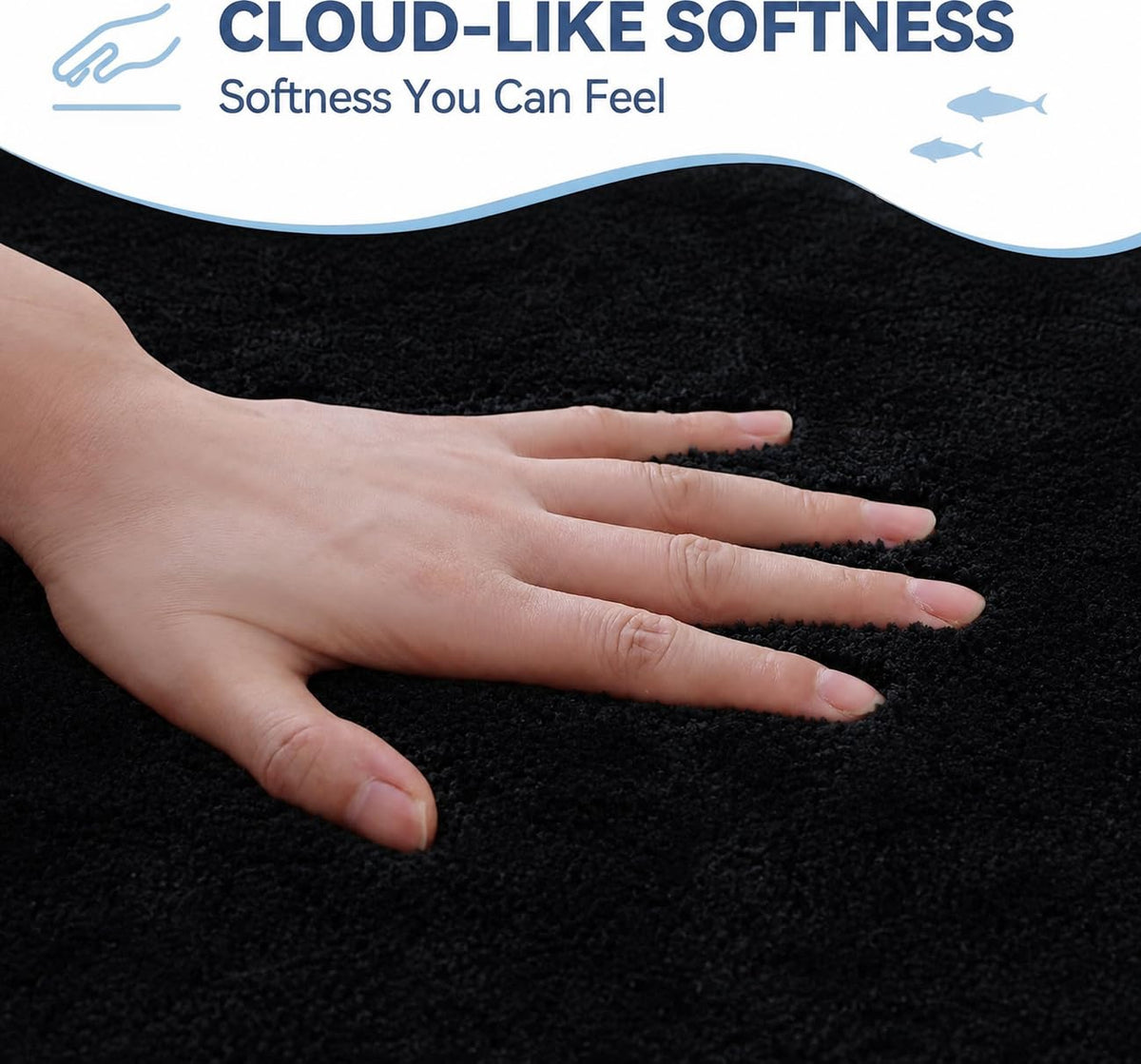Bath Mat 40x60 cm | Soft Plush Quick Dry | Non-Slip Floor Mat
