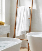 White Cotton Bath Towel 75X150 cm | Soft Absorbent Large Bathing.