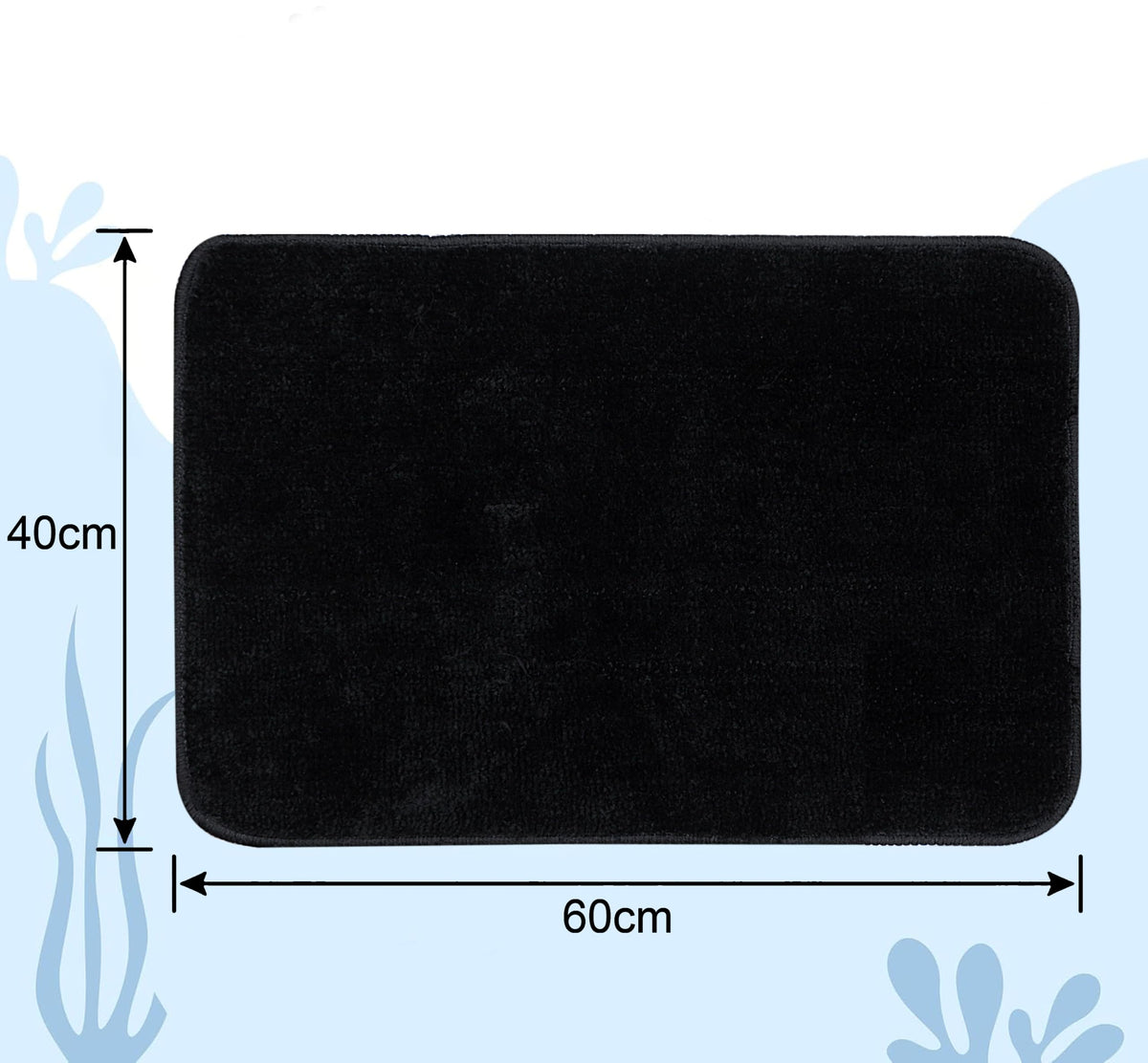 Bath Mat 40x60 cm | Soft Plush Quick Dry | Non-Slip Floor Mat