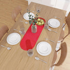 Table Runner Oval, Linen Textured Table Runner for Dining Table, 30x91 cm Farmhouse Boho Table Decor for Home Kitchen, Everyday Wedding Party Holiday Table Setting (Beige & Off-White)