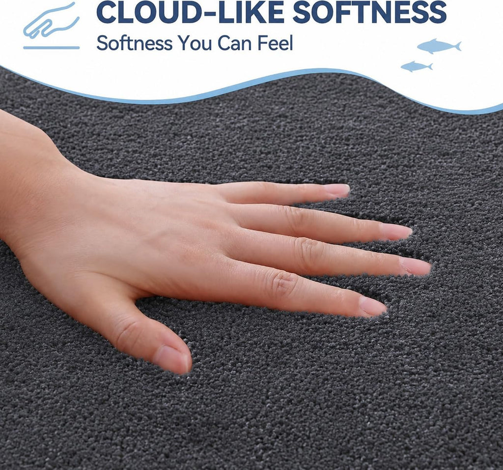 Bath Mat 40x60 cm | Soft Plush Quick Dry | Non-Slip Floor Mat