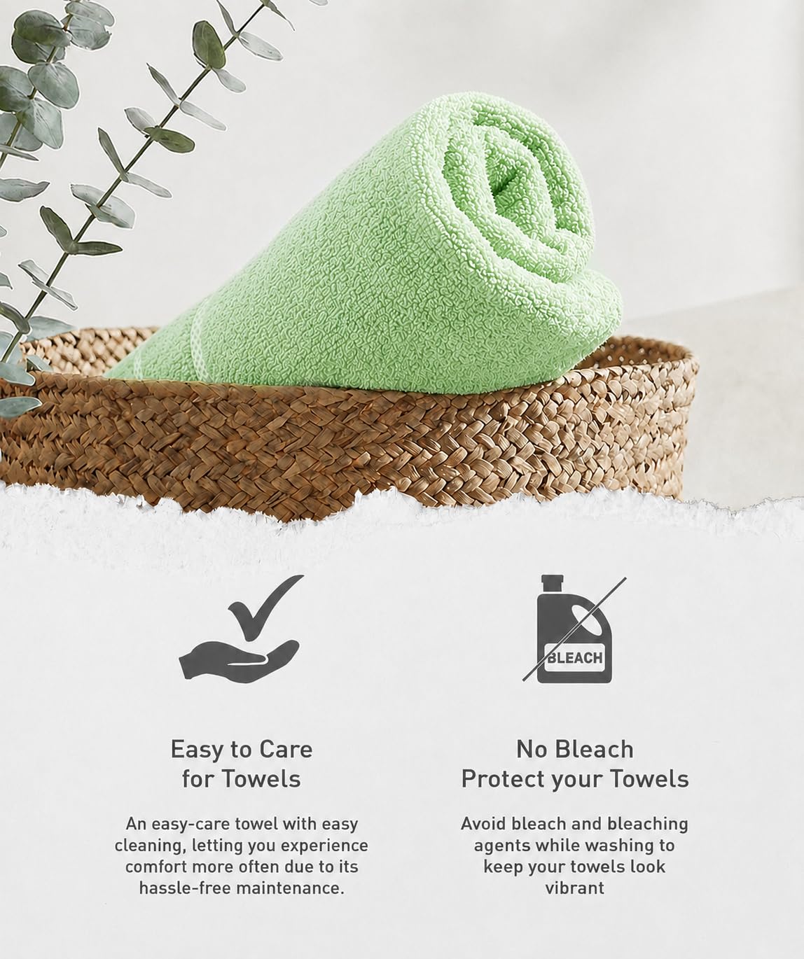Cotton Bath Towel 75x150 cm | Soft Absorbent Quick-Dry Towel