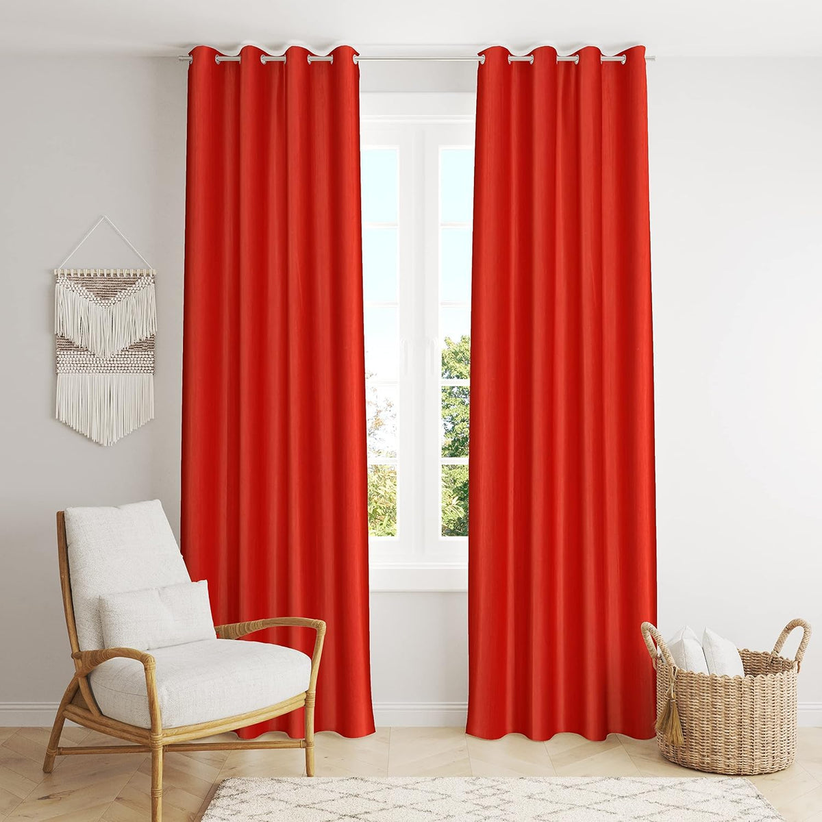 Long Crush Plain Curtain with Eyelet Rings | Solid Color Polyester Curtain for Window & Door | Semi Transparent Curtain for Bedroom, Living Room, Balcony & Home Decor (Blue, Door)