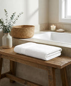 White Cotton Bath Towel 75X150 cm | Soft Absorbent Large Bathing.