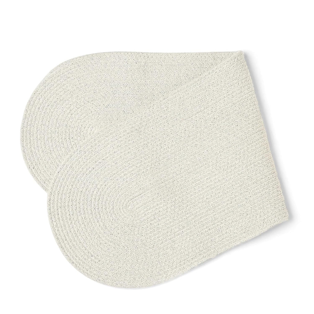 Table Runner Oval, Linen Textured Table Runner for Dining Table, 30x91 cm Farmhouse Boho Table Decor for Home Kitchen, Everyday Wedding Party Holiday Table Setting (Beige & Off-White)
