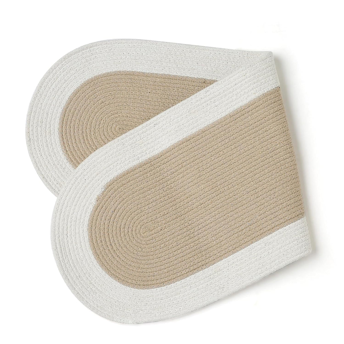 Table Runner Oval, Linen Textured Table Runner for Dining Table, 30x91 cm Farmhouse Boho Table Decor for Home Kitchen, Everyday Wedding Party Holiday Table Setting (Beige & Off-White)
