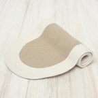 Table Runner Oval, Linen Textured Table Runner for Dining Table, 30x91 cm Farmhouse Boho Table Decor for Home Kitchen, Everyday Wedding Party Holiday Table Setting (Beige & Off-White)