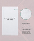 White Cotton Bath Towel 75X150 cm | Soft Absorbent Large Bathing.