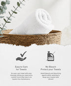 White Cotton Bath Towel 75X150 cm | Soft Absorbent Large Bathing.
