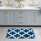 Microfiber Bath Mat 40x60 cm, Blue | Soft, Anti-Slip, Pack of 1