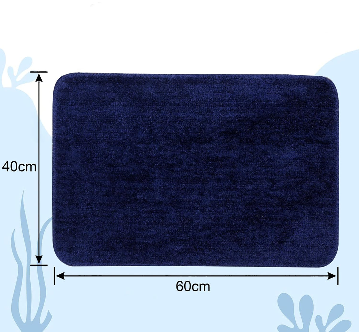 Bath Mat 40x60 cm | Soft Plush Quick Dry | Non-Slip Floor Mat