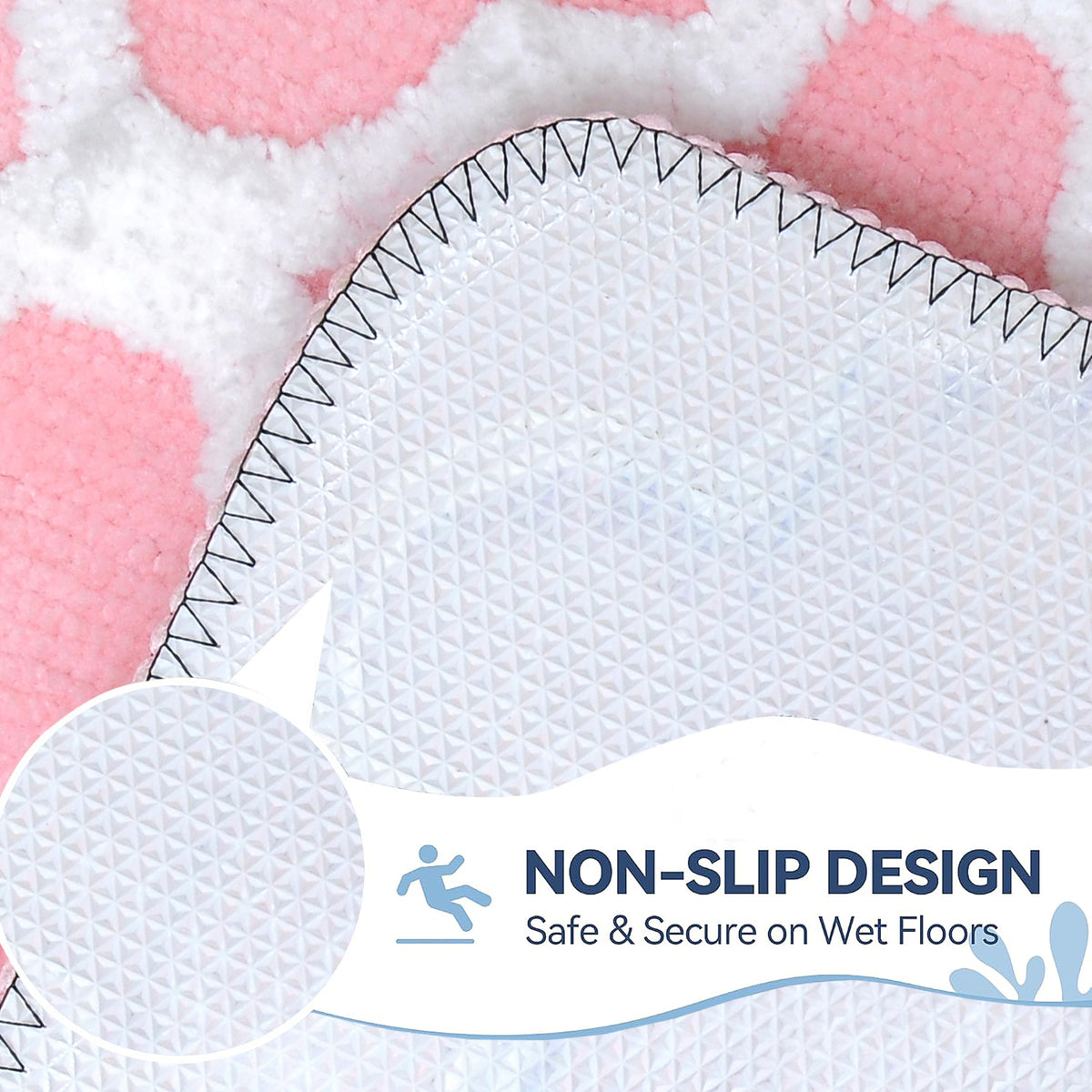 Microfiber Bath Mat 40x60 cm, Blue | Soft, Anti-Slip, Pack of 1