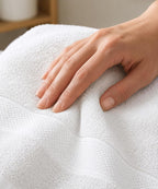 White Cotton Bath Towel 75X150 cm | Soft Absorbent Large Bathing.