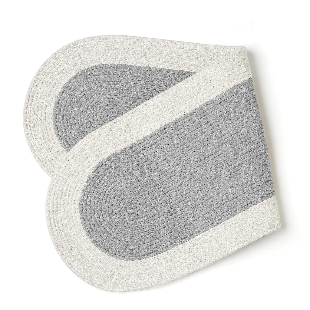 Table Runner Oval, Linen Textured Table Runner for Dining Table, 30x91 cm Farmhouse Boho Table Decor for Home Kitchen, Everyday Wedding Party Holiday Table Setting (Beige & Off-White)