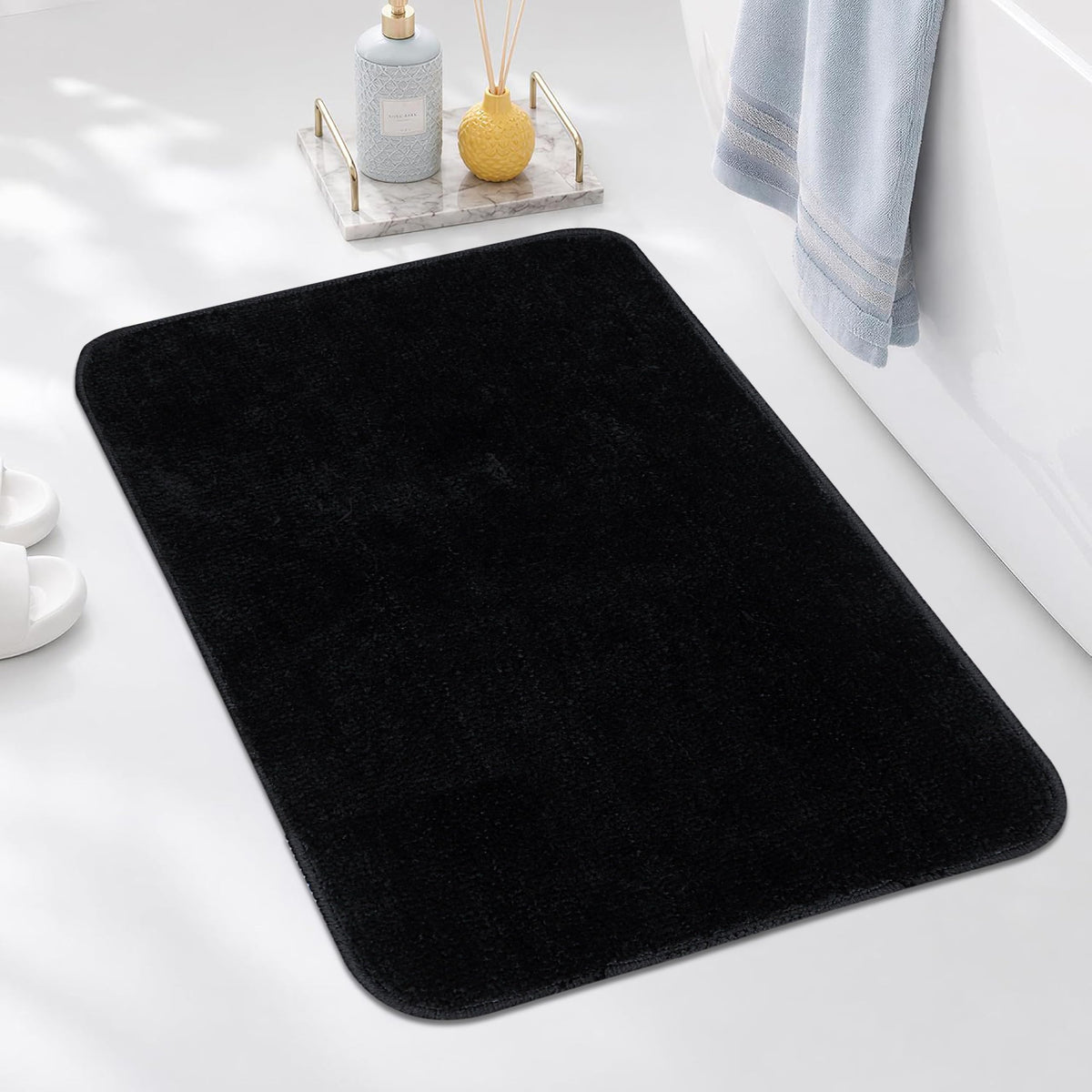 Bath Mat 40x60 cm | Soft Plush Quick Dry | Non-Slip Floor Mat