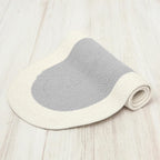 Table Runner Oval, Linen Textured Table Runner for Dining Table, 30x91 cm Farmhouse Boho Table Decor for Home Kitchen, Everyday Wedding Party Holiday Table Setting (Beige & Off-White)