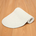 Table Runner Oval, Linen Textured Table Runner for Dining Table, 30x91 cm Farmhouse Boho Table Decor for Home Kitchen, Everyday Wedding Party Holiday Table Setting (Beige & Off-White)