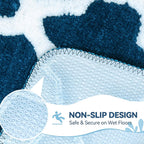 Microfiber Bath Mat 40x60 cm, Blue | Soft, Anti-Slip, Pack of 1