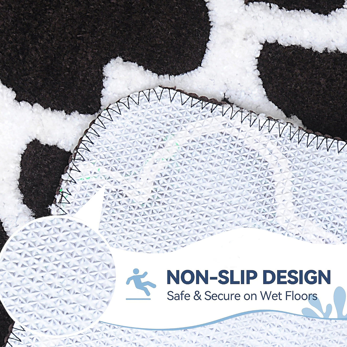 Microfiber Bath Mat 40x60 cm, Blue | Soft, Anti-Slip, Pack of 1