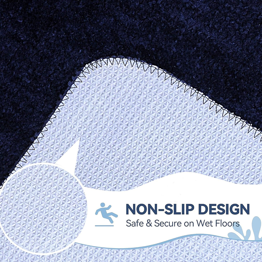 Bath Mat 40x60 cm | Soft Plush Quick Dry | Non-Slip Floor Mat
