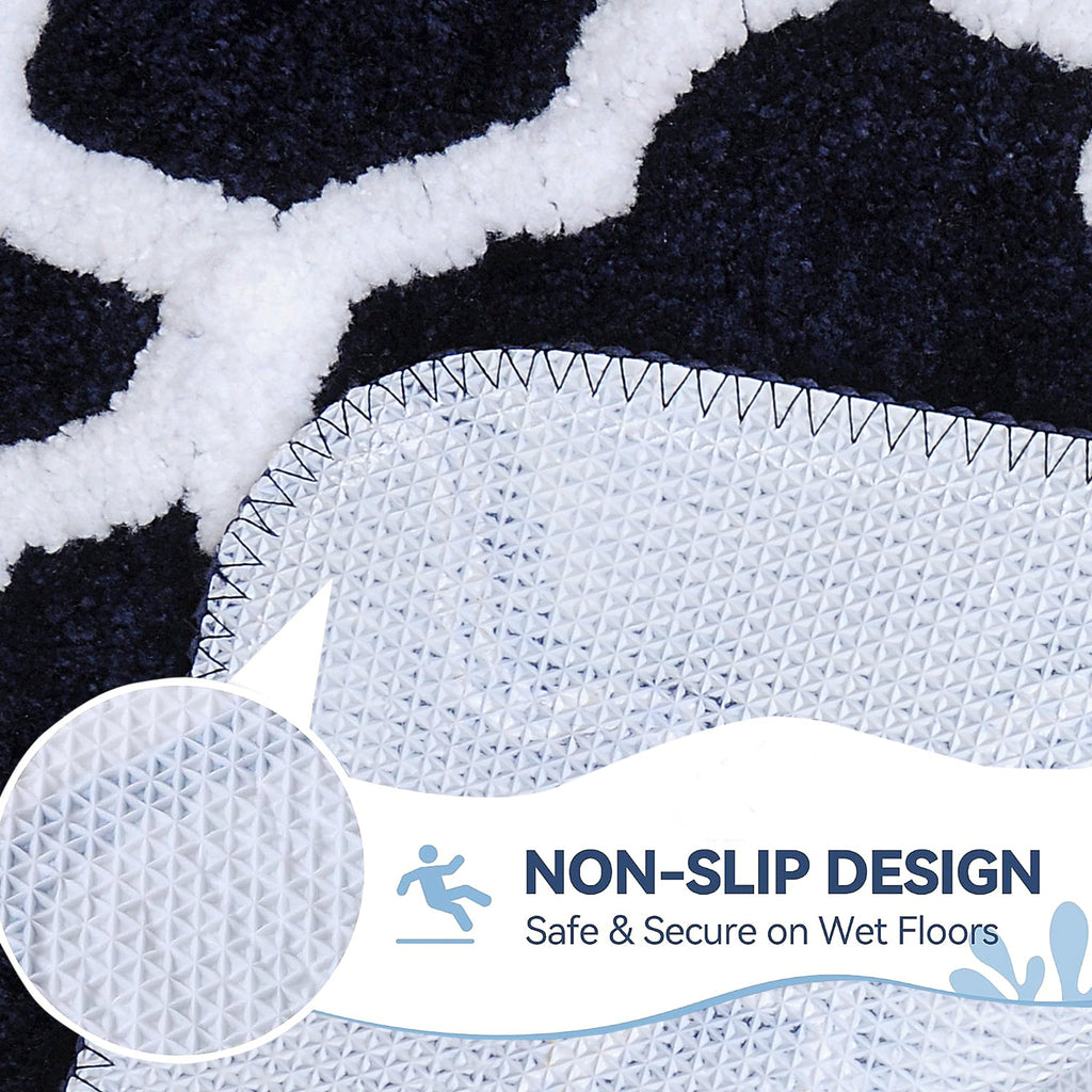 Microfiber Bath Mat 40x60 cm, Blue | Soft, Anti-Slip, Pack of 1