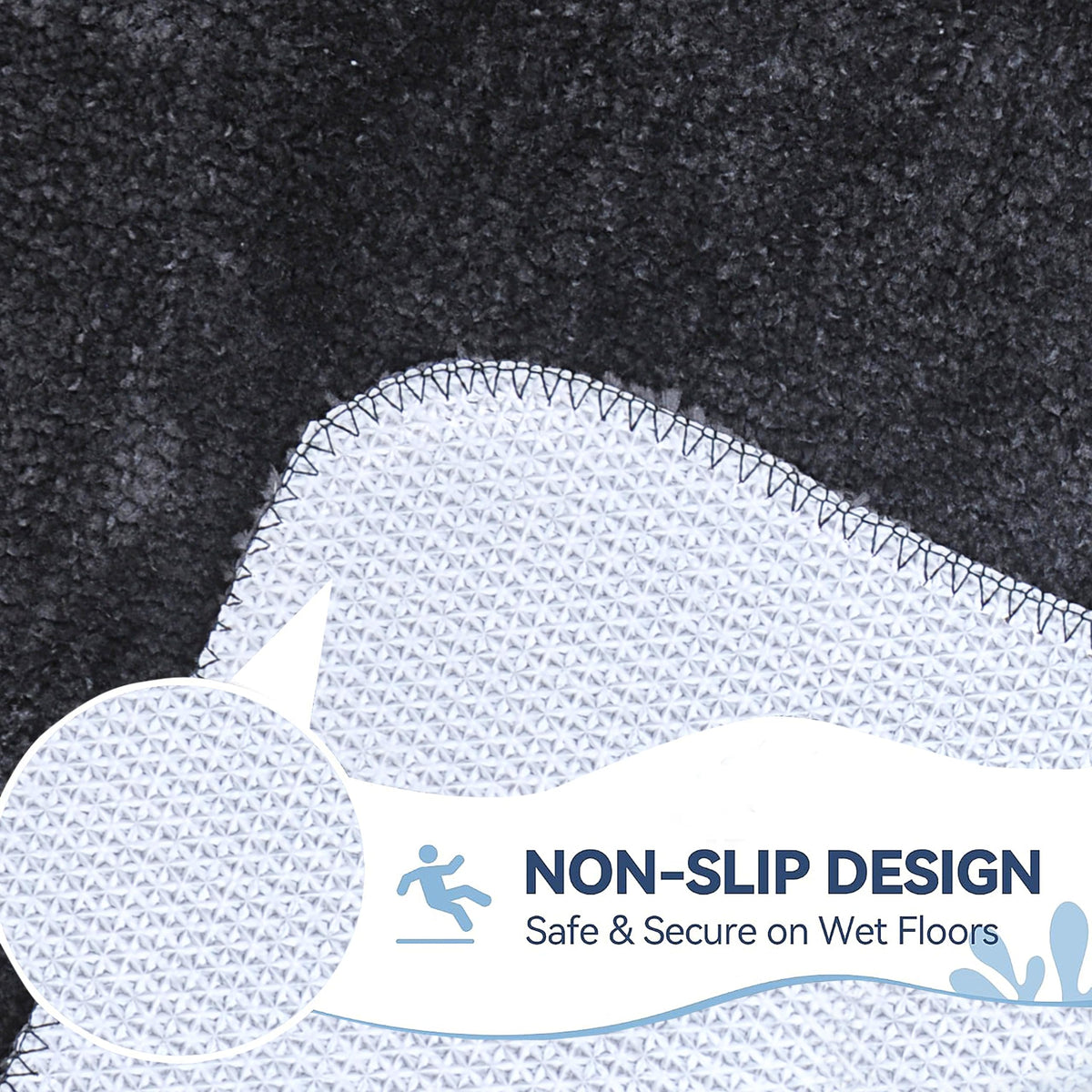 Bath Mat 40x60 cm | Soft Plush Quick Dry | Non-Slip Floor Mat